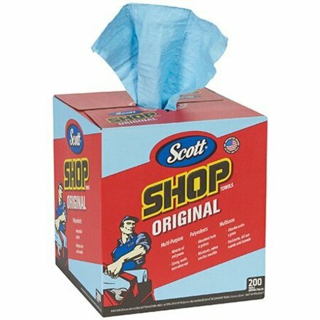 BSC PREFERRED Scott Blue Shop Towels Pop-Up Box, 1600PK S-15737